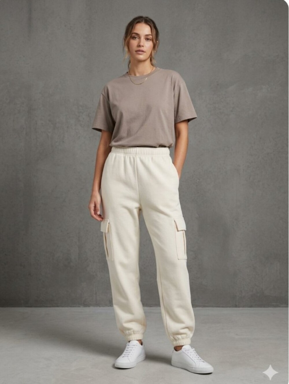 NWT Automet Women Baggy Cargo Sweatpants